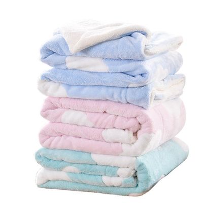 Anti-pilling Private Label Modern Knitted Flannel Sherpa Fleece Fluffy Throw Blanket For Bed Sofa