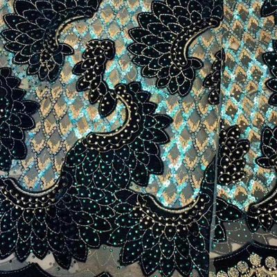 Viable High Quality French Nigerian Sequins Net Lace Up 2020 African Dress Dress Tulle Mesh Sequins Lace Fabric For Making Lace Fabric