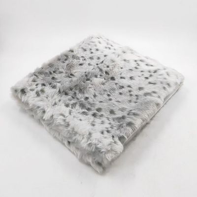 Decorative Anti-bacteria Snow Faux Leopard Fur Throw Blanket For Sofa